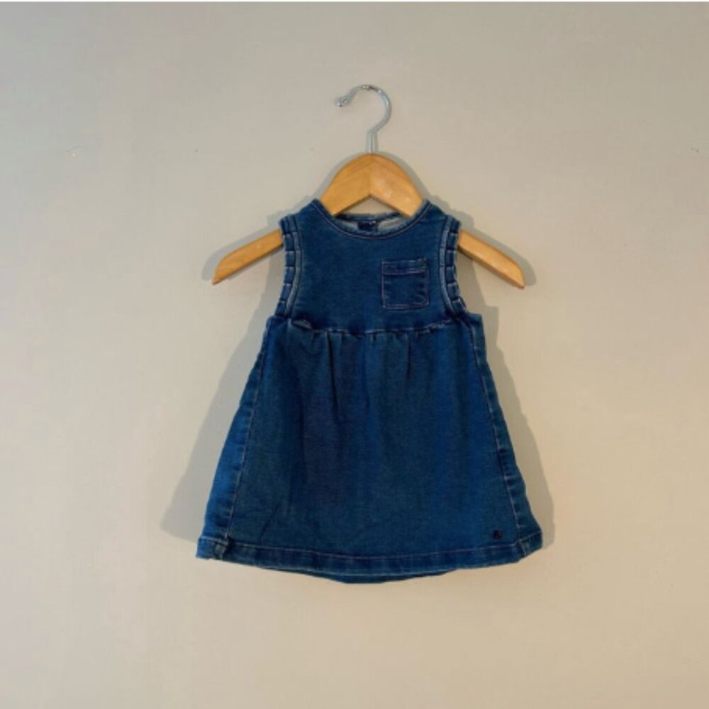 $18 ADD ON Petit Bateau denim dress‎ 12M Mayoral Zara Janie and Jack Mini Boden